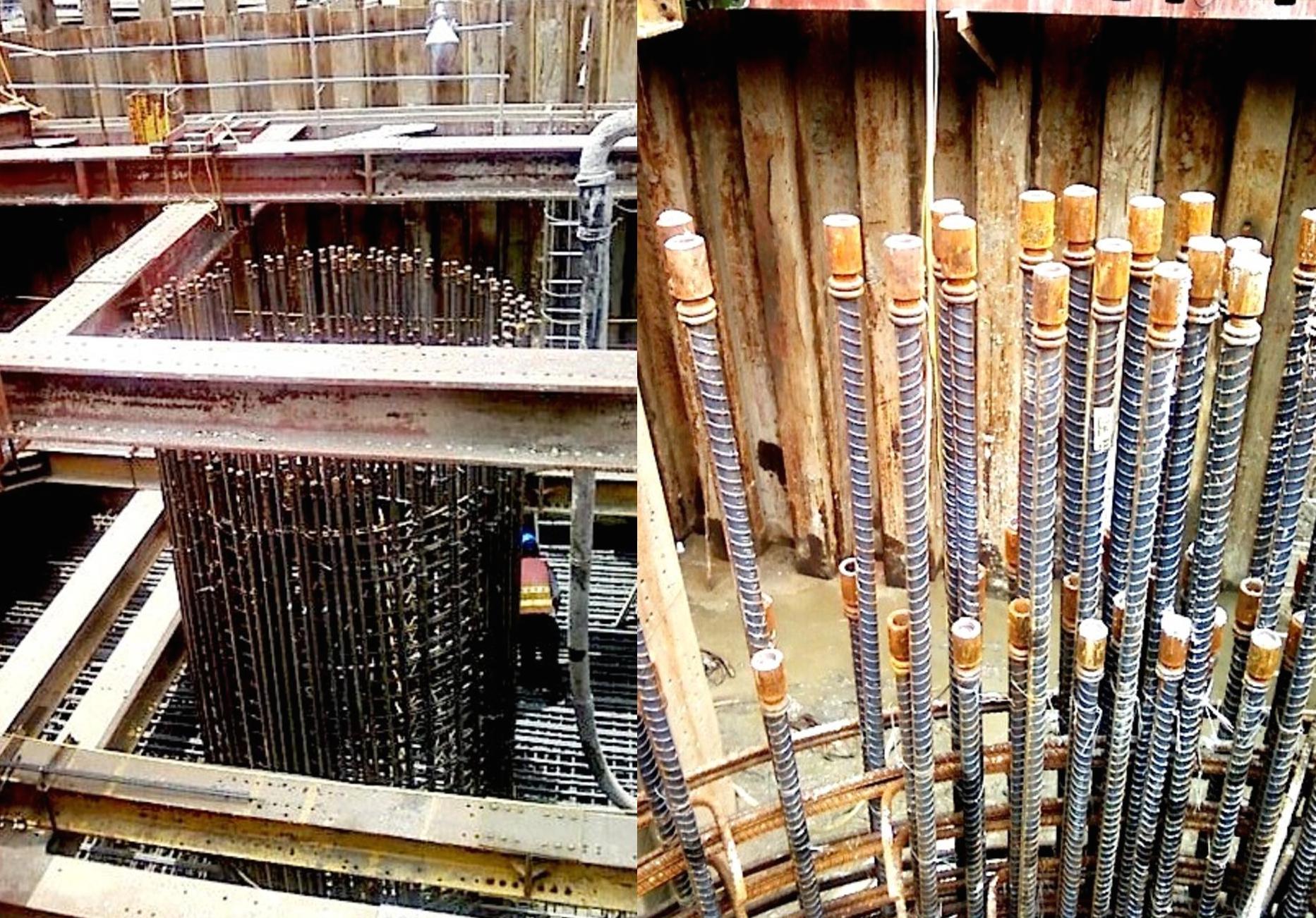 Three-pieces friction-welding coupler applied to a bridge pier