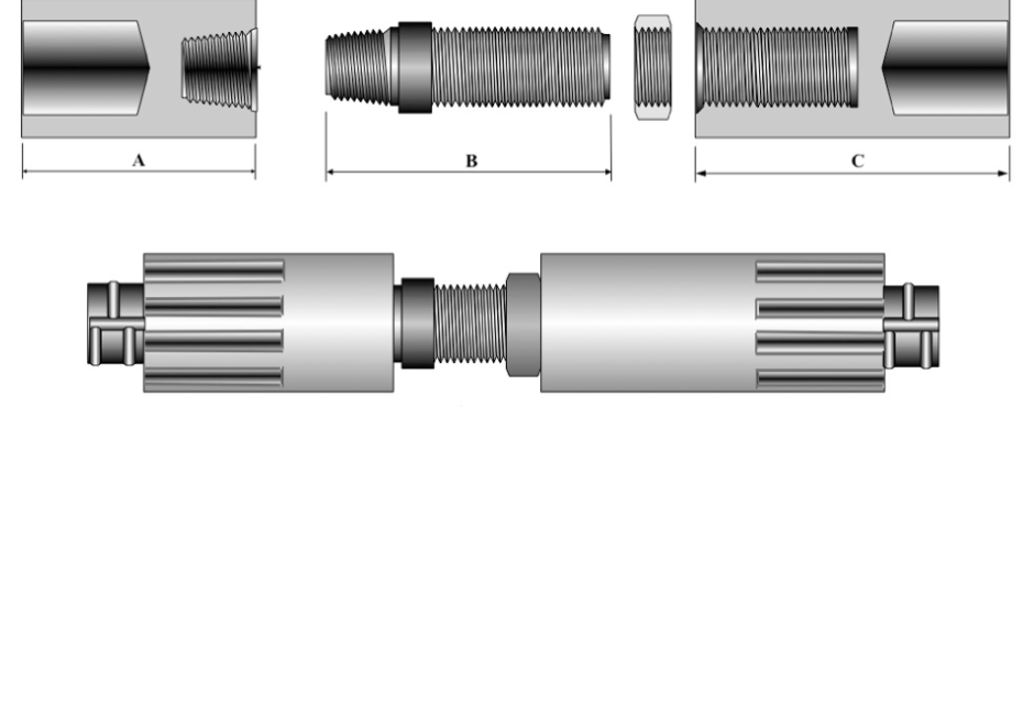 Four-Pieces Hydraulic-Grip Coupler diagrams