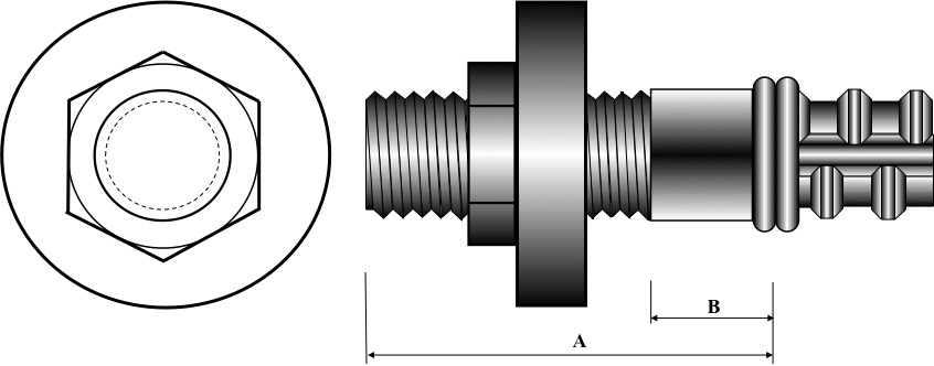KZ-FW-T3-P Adjustable T-Head Mechanical Anchorage figure