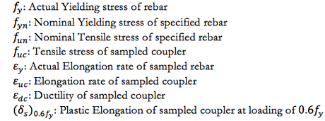 Coupler Tension Testing designations