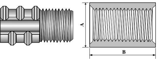 Parallel-thread coupler diagram