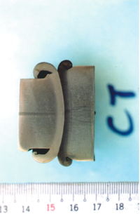 Section of welding interface between high-strength rebar and coupler